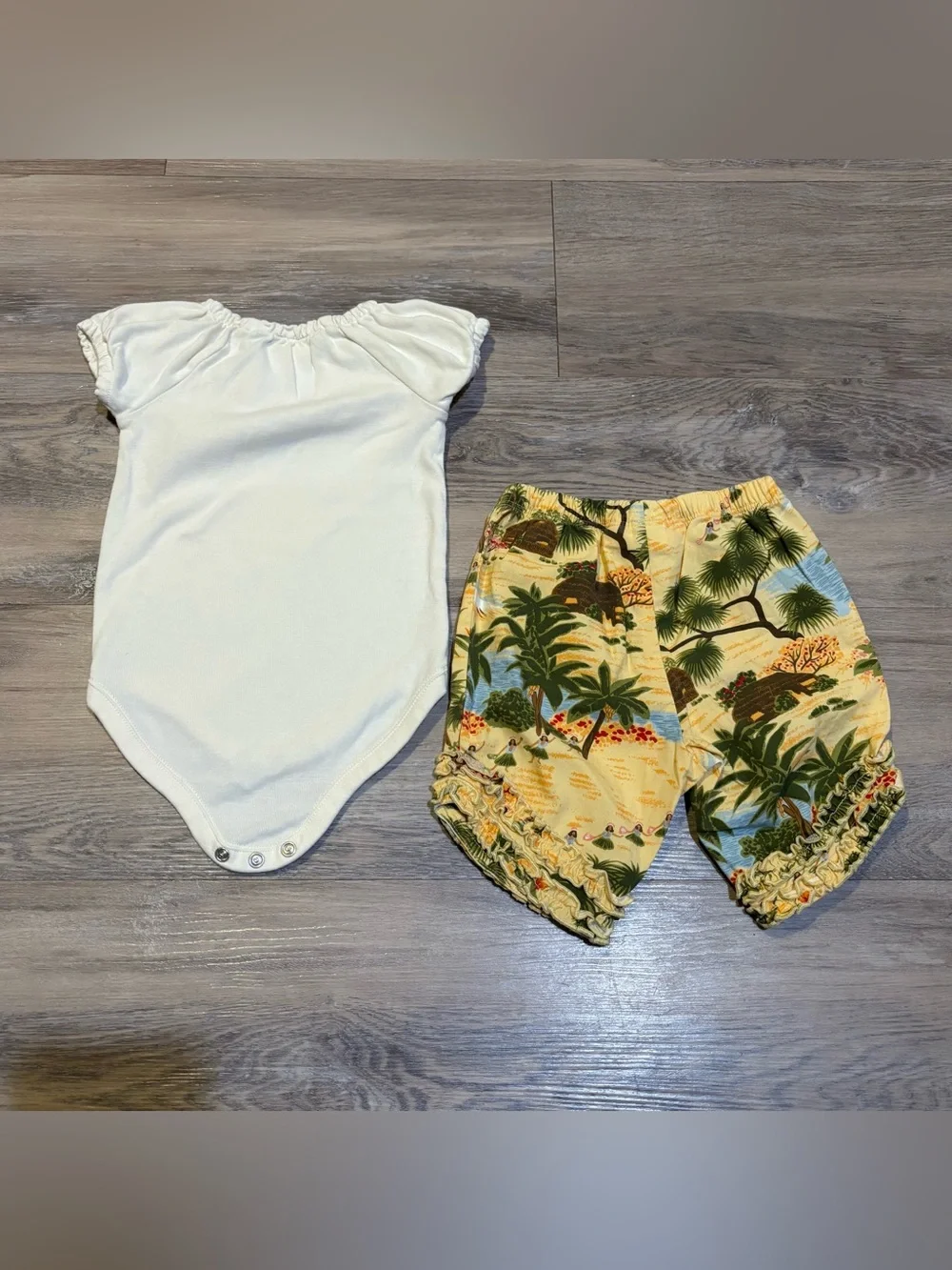 Vintage Y2K Gymboree Aloha Hawaiian 2 pc matching outfit set infant 3/6 months